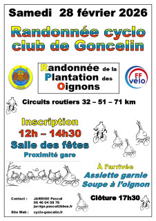 RANDO FFCT Plantation des oignons - cyclos GONCELIN